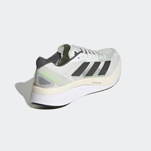 adidas Adizero Boston 11 Crystal White/Night Metallic/Linen Green 10 D (M) in Saudi Arabia