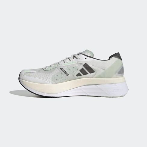 adidas Adizero Boston 11 Crystal White/Night Metallic/Linen Green 10 D (M) in Saudi Arabia