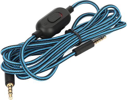 Zerone Gaming Headset Cable Woven Earphone Cord with Volume Control and Mute for G Pro G Pro X G433 G233 (Blue) in Saudi Arabia