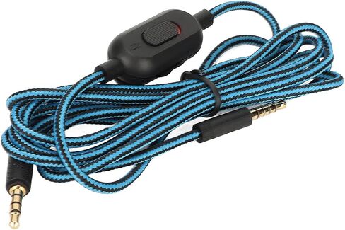 Zerone Gaming Headset Cable Woven Earphone Cord with Volume Control and Mute for G Pro G Pro X G433 G233 (Blue) in Saudi Arabia