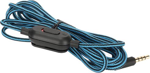 Zerone Gaming Headset Cable Woven Earphone Cord with Volume Control and Mute for G Pro G Pro X G433 G233 (Blue) in Saudi Arabia