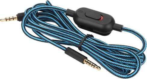 Zerone Gaming Headset Cable Woven Earphone Cord with Volume Control and Mute for G Pro G Pro X G433 G233 (Blue) in Saudi Arabia