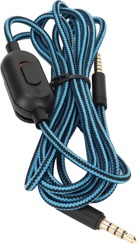 Zerone Gaming Headset Cable Woven Earphone Cord with Volume Control and Mute for G Pro G Pro X G433 G233 (Blue) in Saudi Arabia