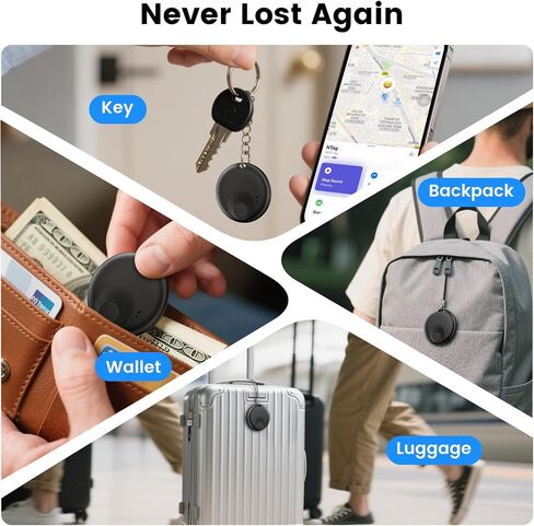 [4 Pack] Tracker Tags - 4 Pack for Android & iOS Find My Apps, Bluetooth Tracker Compatible with Both Google's Find Hub & Apple Find My App, Item Finder for Keys, Wallet, Luggage, Bicycle in Saudi Arabia