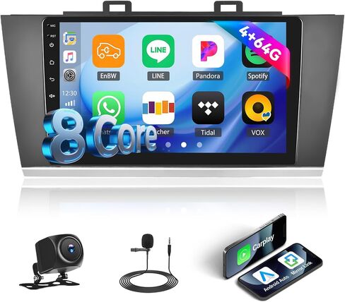 [4+64G] 8-Core Qualcomm Android 15 Car Radio Stereo for Subaru Outback Legacy 2015-2018 with Wireless Carplay&Android Auto,9 Inch Car Radio with Mirror Link Bluetooth 5.1 FM/RDS DSP WiFi GPS SWC in Saudi Arabia
