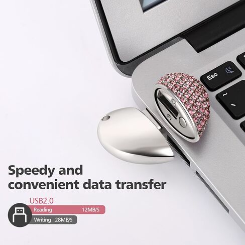 محرك فلاش USB 2.0، عصا ذاكرة USB لطيفة على شكل قلب رومانسي، محرك إبهام للصور والموسيقى وتخزين الملفات (أرجواني، 32 جيجابايت) in Kuwait
