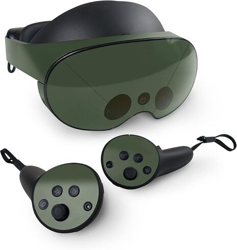 MightySkins Skin Compatible with Meta Quest Pro - Solid Olive | Protective, Durable, and Unique Vinyl Decal wrap Cover | Easy to Apply, Remove, and Change Styles | Made in The USA in Saudi Arabia