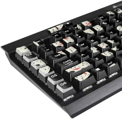 Skinit Decal Skin Compatible with K95 RGB Platinum Mechanical Gaming Keyboard - Officially Licensed Warner Bros Jason Voorhees Pattern Design in Saudi Arabia