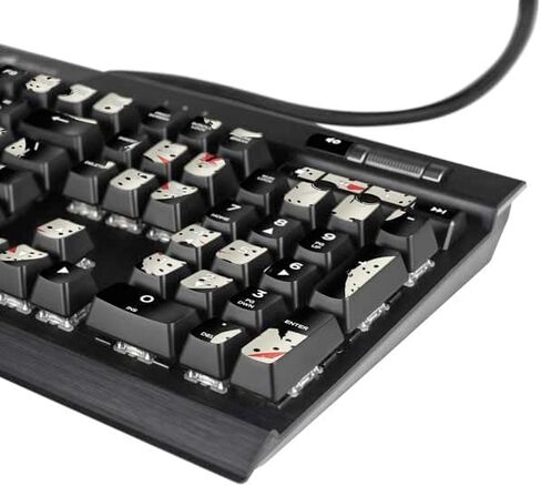 Skinit Decal Skin Compatible with K95 RGB Platinum Mechanical Gaming Keyboard - Officially Licensed Warner Bros Jason Voorhees Pattern Design in Saudi Arabia