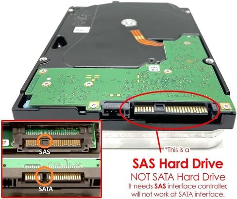 MDD MAXDIGITALDATA 12TB 7200RPM 256MB Cache SAS 12.0Gb/s 3.5inch Internal Enterprise Hard Drive (MDD12TSAS25672E) - [ NOT a SATA HDD ] (Renewed) in Saudi Arabia