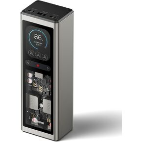 Lenovo 140W Portable Power Bank with 3-Port Digital Hybrid Charger, TFT Display for ThinkBook 14, MacBook, iPhone, Samsung Galaxy, Travel Charging Station with 240W Cable in Kuwait