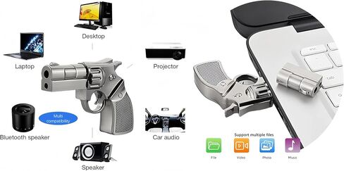 128GB Metal Revolver Gun USB 3.0 Flash Drive Livid in Kuwait