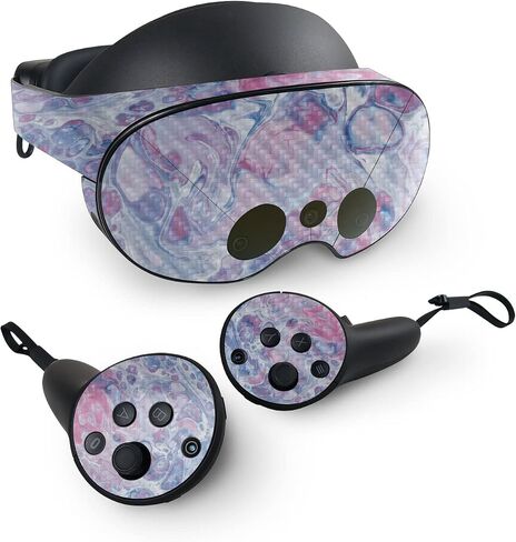 MightySkins Carbon Fiber Skin Compatible with Meta Quest Pro - Pastel Pour | Protective, Durable Textured Carbon Fiber Finish | Easy to Apply, Remove, and Change Styles | Made in The USA in Saudi Arabia