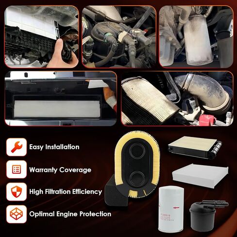 6.7 Powerstroke Fuel Filter Element, Compatible With 2017-2023 Ford F-250, F-350, F-450, F-550 Super Duty V8 Engine, Replaces# FD-4624, FD-4625, HC3Z-9N184-B in Saudi Arabia