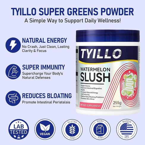 مسحوق Super Greens و Greens Superfood Powder مناعة ودعم الجهاز الهضمي مع Spirulina & Chlorella ، خالية من الغلوتين ، نباتي ، إغاثة من الأمعاء للنساء والرجال 30 حصص in Saudi Arabia