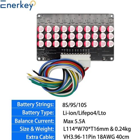 3S 4S 5S 6S 7S 8S 10S 12S 14S 16S 17S 21S 5A Capacitive Active Equalizer Balancer LFP Lifepo4 Lithium Ion/Lithium Titanate LTO Battery Energy Transfer Active Equalizer (EK-14S5A) in Saudi Arabia