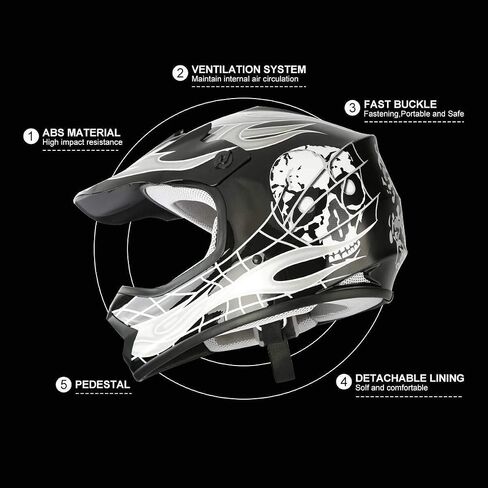 Slmoto dot Youth Kids Helme T Motocross Offroad street خوذة دراجة نارية خوذة دراجة دراجة ترابية Motocross ATV Pink Butterfly Design Helme T+ in Kuwait