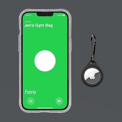 بيليكان - واقي - حلقة مشبك وحامل ملصق لعلامات Apple AirTags، يتضمن حلقتين مشبكتين مع حلقة تسلق و2 حامل ملصقات - أسود in Saudi Arabia