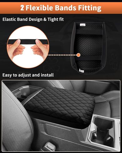 مخصص لغطاء وحدة التحكم المركزية Nissan Frontier 2025 2024 2023 2022 غطاء وسادة مسند ذراعي الملحقات الجلدية الحدودية 2025 2026 CAR RECREST COVER in Kuwait