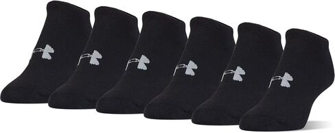Under Armour Essential 2.0 No Show Socks 6-Pair White/Halo Gray/Assorted MD (Women's Shoe 6-10) in Saudi Arabia