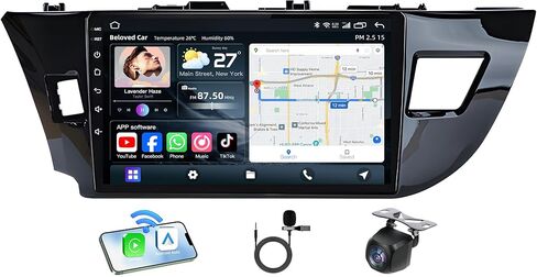 8Core 32G ROM Car Radio for Toyota Corolla 2014-2016: Upgrade 10" 1280x800 HD Touchscreen Replacement with Backup Camera Wireless Carplay Android Auto 5G WiFi Mirror Link GPS Bluetooth FM SWC in Kuwait