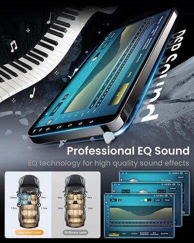 8Core 32G ROM Car Radio for Toyota Corolla 2014-2016: Upgrade 10" 1280x800 HD Touchscreen Replacement with Backup Camera Wireless Carplay Android Auto 5G WiFi Mirror Link GPS Bluetooth FM SWC in Kuwait