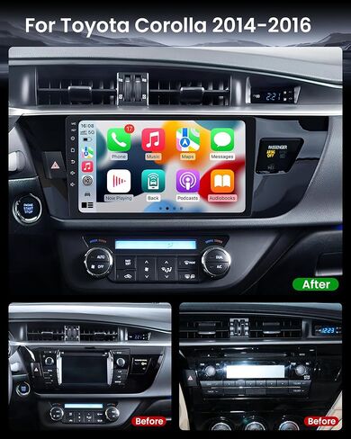 8Core 32G ROM Car Radio for Toyota Corolla 2014-2016: Upgrade 10" 1280x800 HD Touchscreen Replacement with Backup Camera Wireless Carplay Android Auto 5G WiFi Mirror Link GPS Bluetooth FM SWC in Kuwait