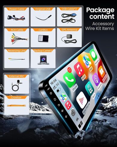 8Core 32G ROM Car Radio for Toyota Corolla 2014-2016: Upgrade 10" 1280x800 HD Touchscreen Replacement with Backup Camera Wireless Carplay Android Auto 5G WiFi Mirror Link GPS Bluetooth FM SWC in Kuwait