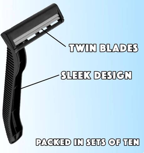 100 Twin Blade Black Disposable Razors in Bulk - Professional or Home Use in Saudi Arabia