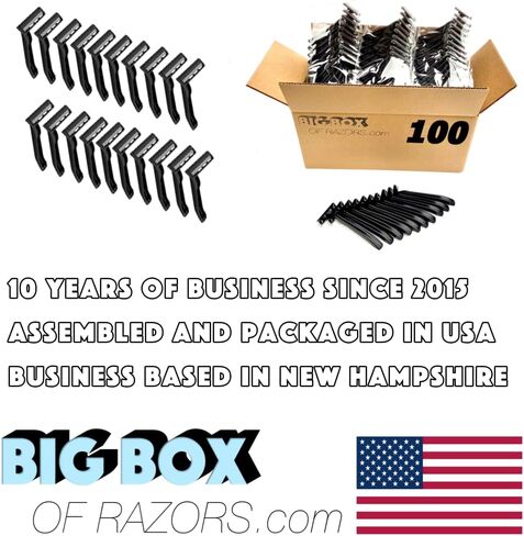 100 Twin Blade Black Disposable Razors in Bulk - Professional or Home Use in Saudi Arabia