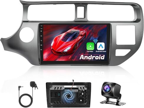【Heat Dissipation】 2+64G Android Car Radio for Kia Rio 2012 2013 2014 Wireless CarPlay Android Auto 9 inch HD IPS Touch Screen Stereo DSP Bluetooth GPS WiFi Backup Camera Mic in Saudi Arabia