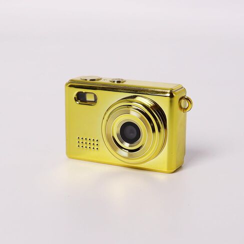 Mini Thumb Digital Camera Toy - 1.77×1.5in 16GB, Photo/Video/Flash, Type-C Charge & PC/Mobile Data Transfer Gift Packaging (Gold) in Saudi Arabia