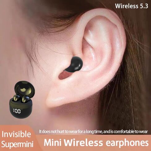 Invisible Earbuds Wireless Bluetooth - Tiny Small Earbuds with Premium Sound Quality, One-Step Auto Pairing, Smart Touch Control - Perfect for Work and Sports in Saudi Arabia
