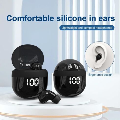 Invisible Earbuds Wireless Bluetooth - Tiny Small Earbuds with Premium Sound Quality, One-Step Auto Pairing, Smart Touch Control - Perfect for Work and Sports in Saudi Arabia