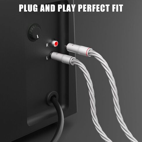 Preffair 1 زوج/2 قطعة OCC مطلية بالفضة XLR أنثى إلى RCA ذكر كابلات مع قابس مطلي بالذهب HiFi سلك توصيل ستيريو للديكور، الخلاط، القرص الدوار، AMP، DAC (X463-XR1821F-R1789، 1M/3.3FT) in Kuwait