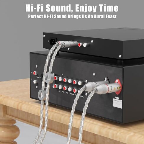 Preffair 1 زوج/2 قطعة OCC مطلية بالفضة XLR أنثى إلى RCA ذكر كابلات مع قابس مطلي بالذهب HiFi سلك توصيل ستيريو للديكور، الخلاط، القرص الدوار، AMP، DAC (X463-XR1821F-R1789، 1M/3.3FT) in Kuwait