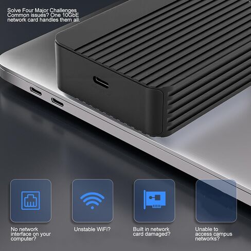 محول إيثرنت 10 جيجابت، محول شبكة USB4 إلى 10 جيجابت عالي السرعة مع منفذ RJ45، لأجهزة OS X 3 4 in Kuwait