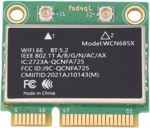 بطاقة لاسلكية WiFi 6E، محول شبكة النطاق مع دعم 5.2 وMU، لـ WCN685X QCNFA725 و10 11 in Kuwait