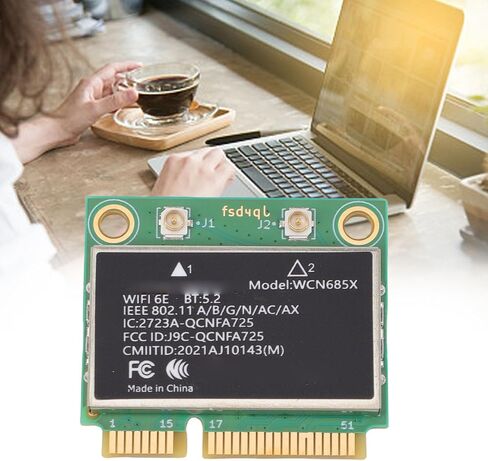 بطاقة لاسلكية WiFi 6E، محول شبكة النطاق مع دعم 5.2 وMU، لـ WCN685X QCNFA725 و10 11 in Kuwait