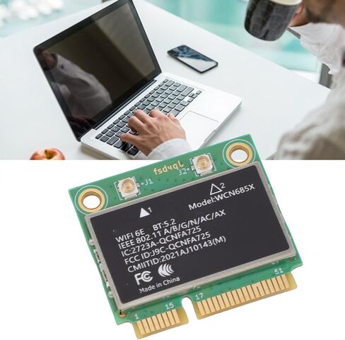 بطاقة لاسلكية WiFi 6E، محول شبكة النطاق مع دعم 5.2 وMU، لـ WCN685X QCNFA725 و10 11 in Kuwait