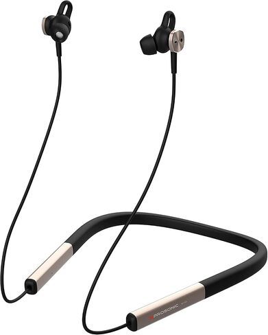 Prosonic Wireless Neckband Headphones with 12mm Drivers, 12 Hours Playtime, HD Stereo, Crystal Clear Sound, IPX5 Waterproof, Sporty and Ergonomic Neck Hanging Design (Black Burgundy) in Saudi Arabia