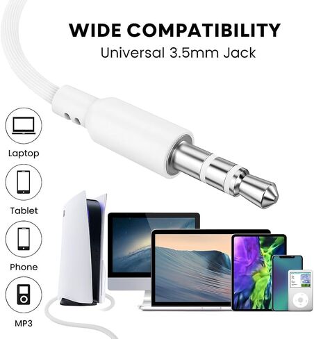 Wired Earbuds with Microphone, in-Ear Headphones Wired with 3.5mm Jack, Noise Isolating Stereo Earphones for Smartphones, Tablets, Laptops, MP3 Players in Saudi Arabia