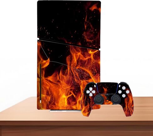 ملصق جلدي متوافق مع وحدة تحكم القرص النحيف PS5، غطاء حماية من الفينيل لوحدة التحكم اللاسلكية (وردي) in Saudi Arabia
