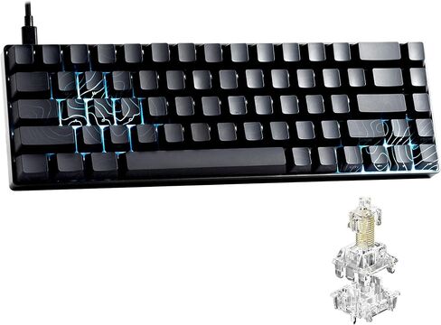 x XVX HE68 Pro Rapid Trigger Keyboard 60% Percent,Hall Effect Keyboard with Gateron Magnetic Jade Pro Switch,CNC Aluminum Frame Topographic Custom Mechanical Key Board for PC/Laptop/Xbox/PS4/PS5 in Saudi Arabia