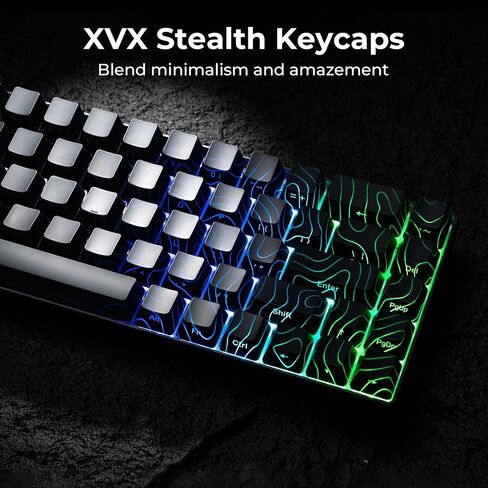x XVX HE68 Pro Rapid Trigger Keyboard 60% Percent,Hall Effect Keyboard with Gateron Magnetic Jade Pro Switch,CNC Aluminum Frame Topographic Custom Mechanical Key Board for PC/Laptop/Xbox/PS4/PS5 in Saudi Arabia