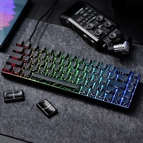 x XVX HE68 Pro Rapid Trigger Keyboard 60% Percent,Hall Effect Keyboard with Gateron Magnetic Jade Pro Switch,CNC Aluminum Frame Topographic Custom Mechanical Key Board for PC/Laptop/Xbox/PS4/PS5 in Saudi Arabia