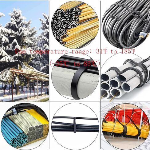 24 Inch Extra Large Zip Ties Heavy Duty For Outdoor Use,250 Pounds Tensile Strength,UV Resistant,14 Pieces,Black in Kuwait