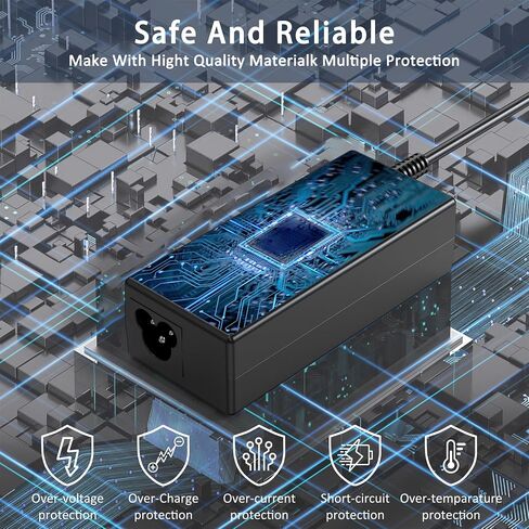 استبدال شاحن الكمبيوتر المحمول 65 وات لجهاز Microsoft Surface Pro 3 4 5 6 7 8 X، محول الطاقة للكمبيوتر المحمول Surface 1 2 3، متوافق مع كل من الكمبيوتر المحمول/الكمبيوتر اللوحي Microsoft Surface Book، يعمل مع 65 وات و44 وات و36 وات و24 وات in Kuwait