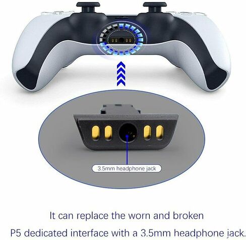 Gamepad Handle Headphone Plug Jack Headset Port Socket Female Connector Charging Volume for PS5 in Saudi Arabia