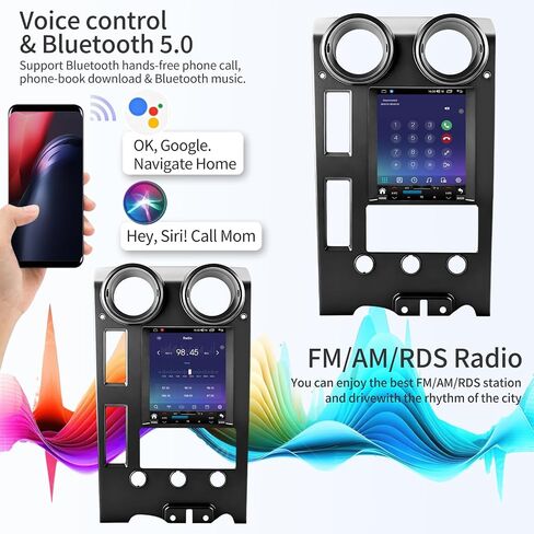 راديو السيارة لـ Hummer H2 2002-2007 استبدال ترقية ستيريو Carplay Android Auto 9.7 بوصة شاشة تعمل باللمس Android 12 وحدة رأس بلوتوث 5.0 GPS ملاحة 4G WiFi FM/AM/RDS راديو مع كاميرا احتياطية in Saudi Arabia